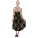 Black And Green Ornament Damask Vintage High-Low Halter Chiffon Dress  View2