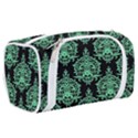 Black And Neon Ornament Damask Vintage Toiletries Pouch View2