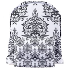 Black And White Ornament Damask Vintage Giant Full Print Backpack by ConteMonfrey