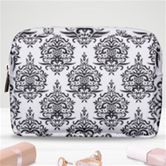 Black And White Ornament Damask Vintage Make Up Pouch (medium) by ConteMonfrey