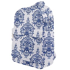 Blue And White Ornament Damask Vintage Classic Backpack by ConteMonfrey