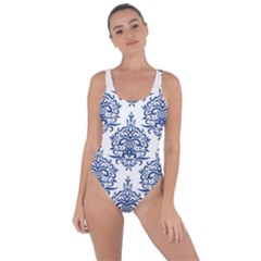 Blue And White Ornament Damask Vintage Bring Sexy Back Swimsuit by ConteMonfrey