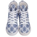 Blue And White Ornament Damask Vintage Women s Hi-Top Skate Sneakers View1