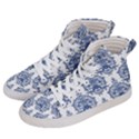 Blue And White Ornament Damask Vintage Women s Hi-Top Skate Sneakers View2