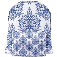 Blue And White Ornament Damask Vintage Giant Full Print Backpack by ConteMonfrey