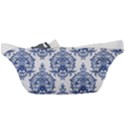 Blue And White Ornament Damask Vintage Waist Bag  View2