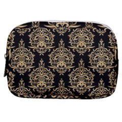 Black And Cream Ornament Damask Vintage Make Up Pouch (small) by ConteMonfrey