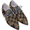 Black And Cream Ornament Damask Vintage Pointed Oxford Shoes View3