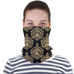 Black And Cream Ornament Damask Vintage Face Seamless Bandana (adult) by ConteMonfrey