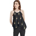 Light On Damask Flowy Camisole Tank Top View1