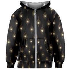 Light On Damask Kids  Zipper Hoodie Without Drawstring