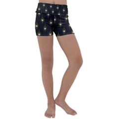 Light On Damask Kids  Lightweight Velour Yoga Shorts by ConteMonfrey