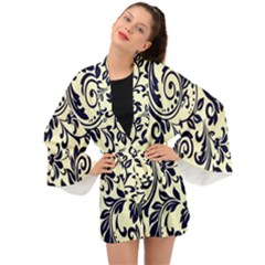 Tribal Flowers Long Sleeve Kimono by ConteMonfrey