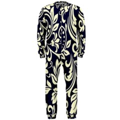 Blue Floral Tribal Onepiece Jumpsuit (men) by ConteMonfrey