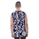 Blue floral tribal Men s Basketball Tank Top View2