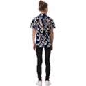 Blue floral tribal Kids  Short Sleeve Shirt View2