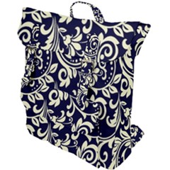 Blue Floral Tribal Buckle Up Backpack by ConteMonfrey