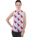 Small Peppers Mock Neck Chiffon Sleeveless Top View1