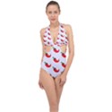 Small Peppers Halter Front Plunge Swimsuit View1