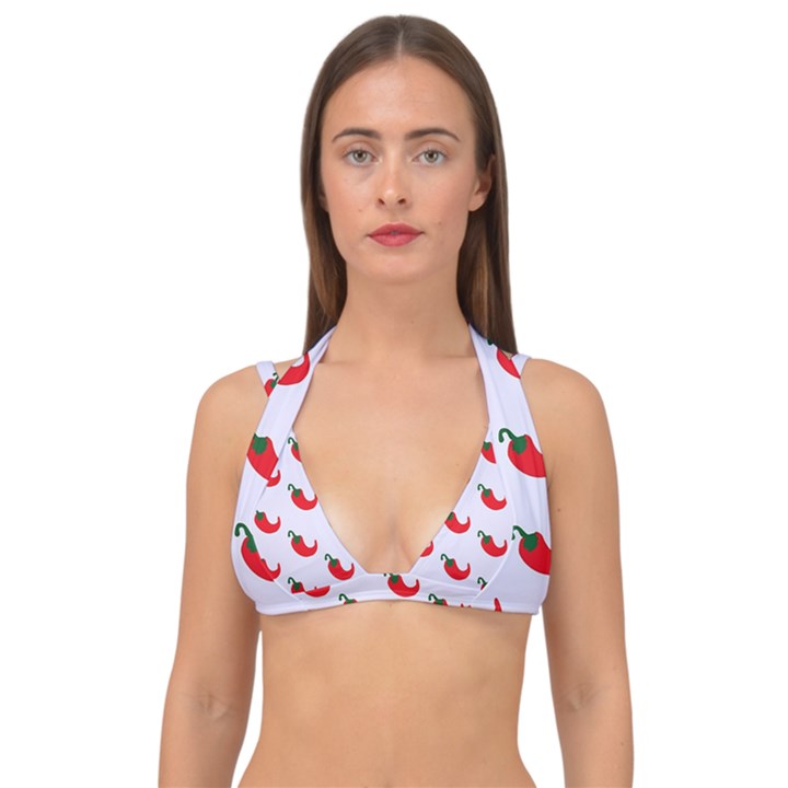 Small Peppers Double Strap Halter Bikini Top