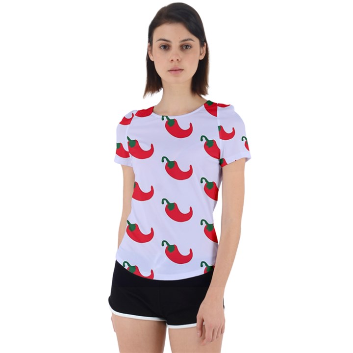 Small Peppers Back Cut Out Sport Tee