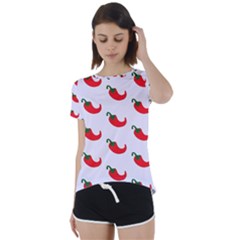 Small Peppers Short Sleeve Foldover Tee by ConteMonfrey