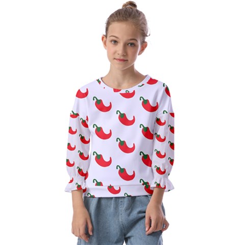 Small Peppers Kids  Cuff Sleeve Top by ConteMonfrey