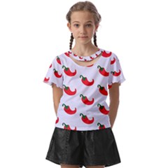 Small Peppers Kids  Front Cut Tee by ConteMonfrey