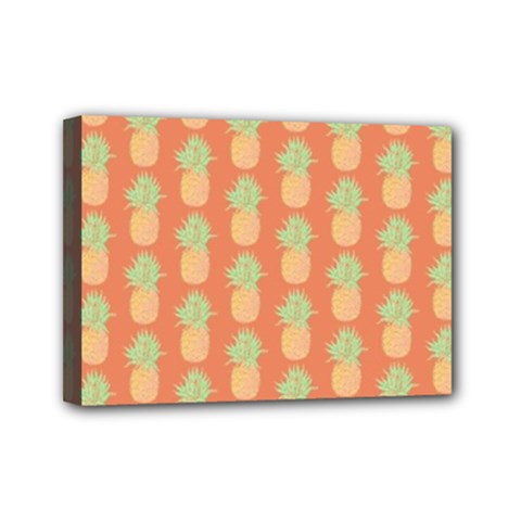 Pineapple Orange Pastel Mini Canvas 7  X 5  (stretched) by ConteMonfrey