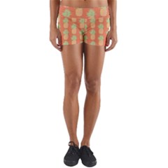 Pineapple Orange Pastel Yoga Shorts by ConteMonfrey