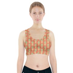 Pineapple Orange Pastel Sports Bra With Pocket by ConteMonfrey