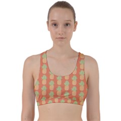 Pineapple Orange Pastel Back Weave Sports Bra by ConteMonfrey