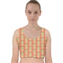 Pineapple Orange Pastel Velvet Racer Back Crop Top View1