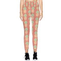 Pineapple Orange Pastel Pocket Leggings  by ConteMonfrey