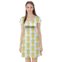 Pineapple Glitter Short Sleeve Skater Dress by ConteMonfrey