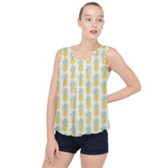 Pineapple Glitter Bubble Hem Chiffon Tank Top by ConteMonfrey