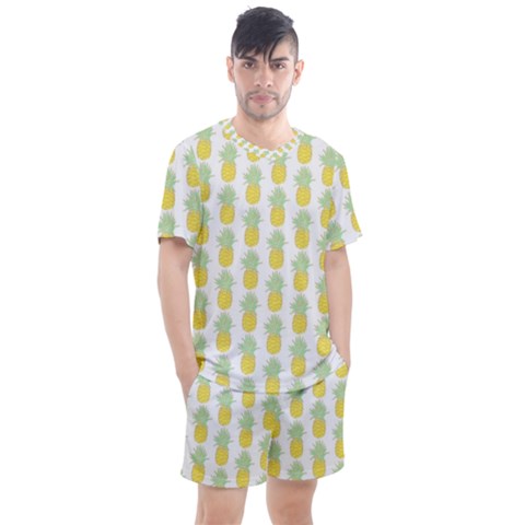 Pineapple Glitter Men s Mesh Tee And Shorts Set by ConteMonfrey