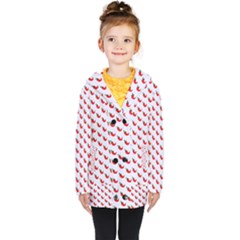 Small Mini Peppers White Kids  Double Breasted Button Coat by ConteMonfrey