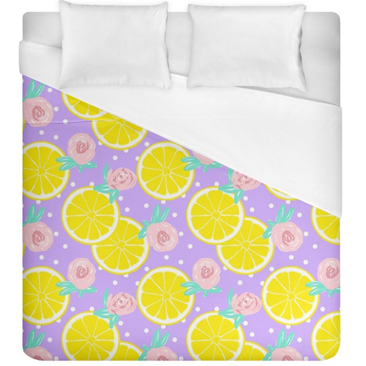 Purple lemons  Duvet Cover (King Size)