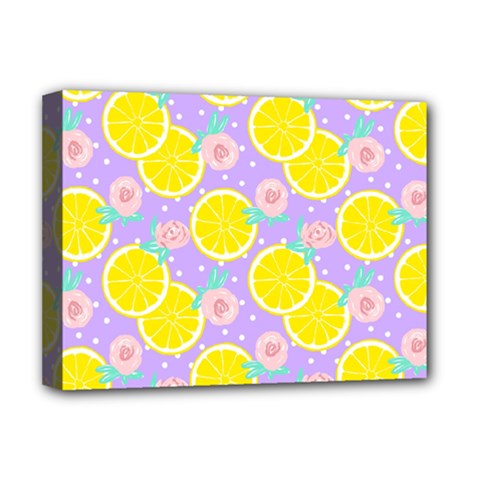 Purple Lemons  Deluxe Canvas 16  X 12  (stretched)  by ConteMonfrey