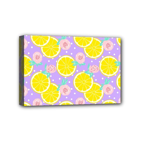 Purple Lemons  Mini Canvas 6  X 4  (stretched) by ConteMonfrey