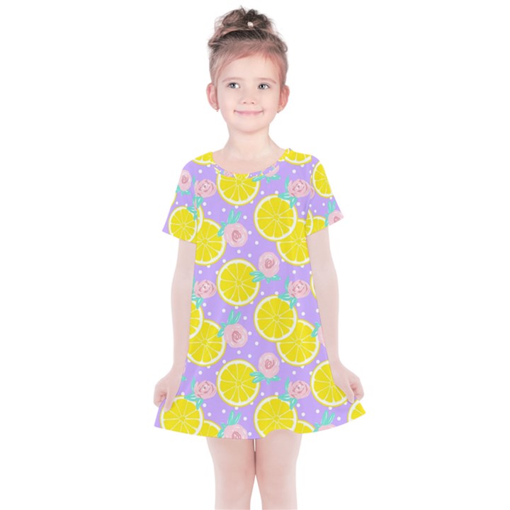 Purple lemons  Kids  Simple Cotton Dress