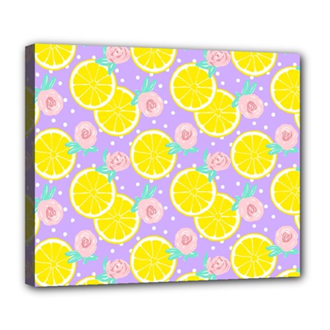 Purple Lemons  Deluxe Canvas 24  X 20  (stretched) by ConteMonfrey