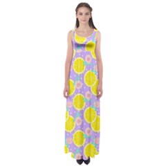 Purple Lemons  Empire Waist Maxi Dress by ConteMonfrey