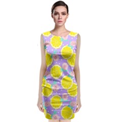 Purple Lemons  Classic Sleeveless Midi Dress by ConteMonfrey