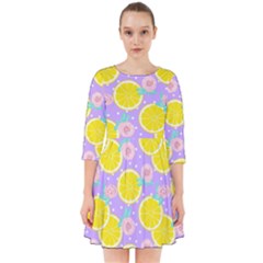 Purple Lemons  Smock Dress by ConteMonfrey