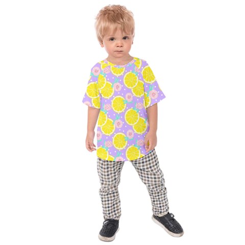 Purple Lemons  Kids  Raglan Tee by ConteMonfrey