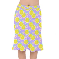 Purple Lemons  Short Mermaid Skirt by ConteMonfrey