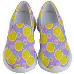 Purple Lemons  Kids Lightweight Slip Ons by ConteMonfrey