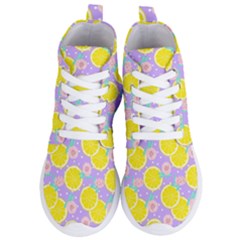 Purple Lemons  Women s Lightweight High Top Sneakers by ConteMonfrey